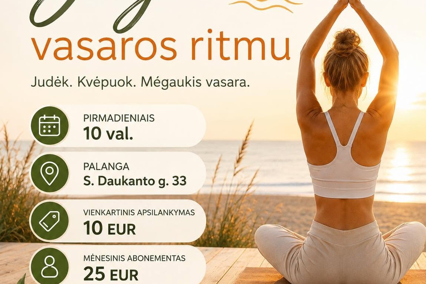 Joga vasaros ritmu