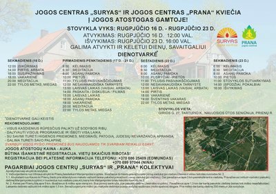Jogos centro PRANA vasaros stovykla – nuotrauka 2